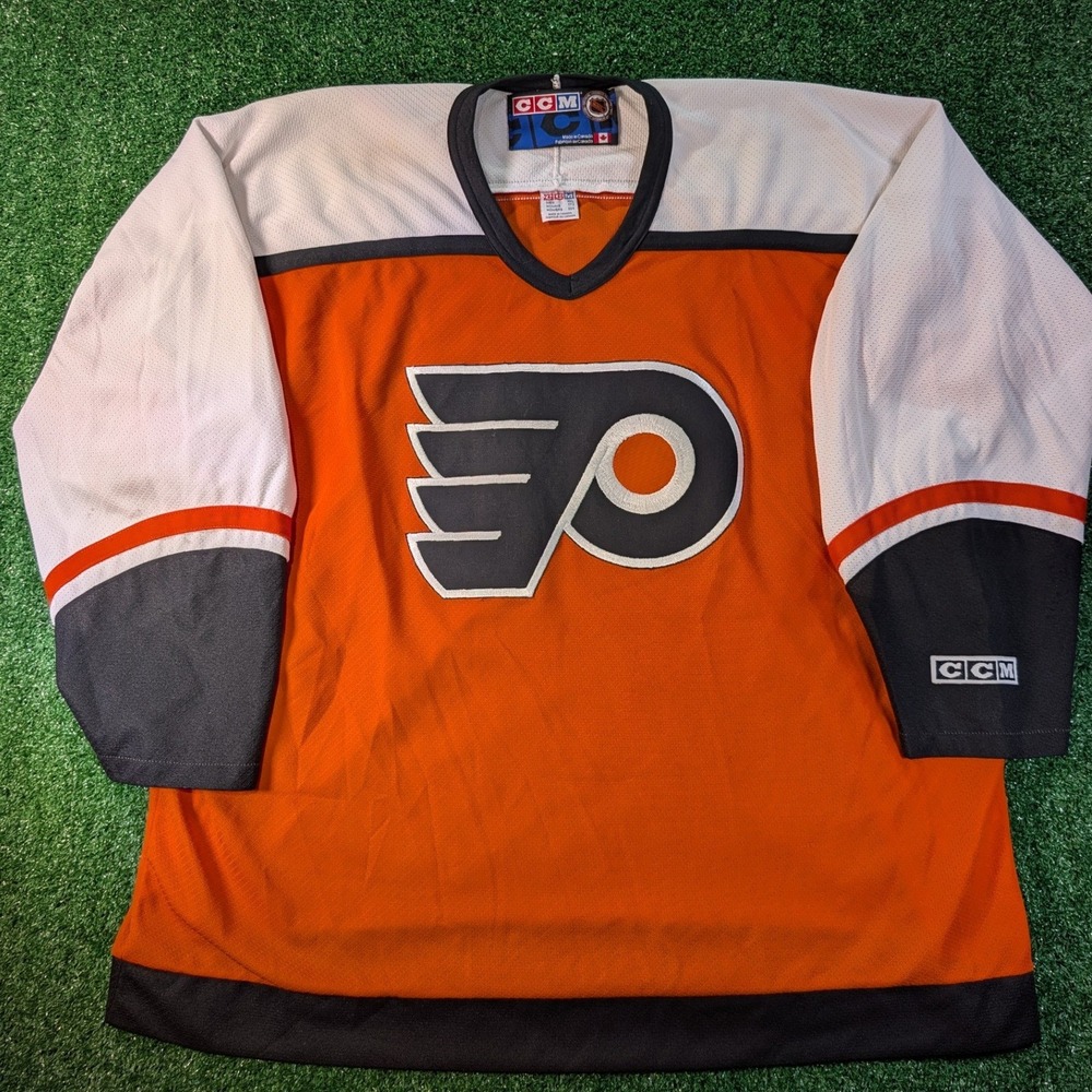 Vintage Philadelphia Flyers CCM NHL Hockey Jersey Mens XXL Air-Knit Canada